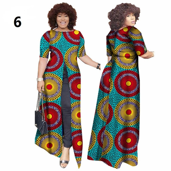 African Dashiki Dresses Casual Straight ...